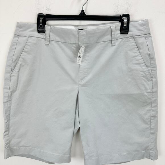 J.Crew 9" Frankie Bermuda Chino Short Cotton Mid Rise Oyster Grey US 12 NWT - Picture 7 of 12
